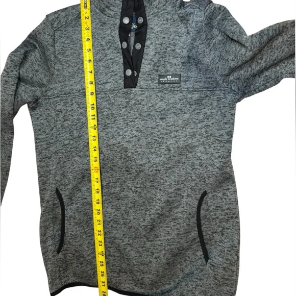 Simply Southern Womens Gray Pullover Fleece Sweatshirt Size Medium 1/4 Snap - Picture 8 of 11